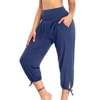 TAWOP YOGA hlače Duksete za žene Jogger Crip pantalone za žene Radne hlače Ženske joge hlače Lootni trenerke Comfy Lounge Joggers sa džepovima Plava 12