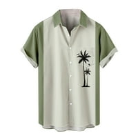 Havajska majica za muškarce Clearence Men Casual Solid Gumbi plaža sa džepnim poklopcem kratkih rukava