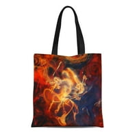 Platno torba vatra prekrasna fraktalna apstraktna topla grafika svijetla boja hladno za višekratnu upotrebu