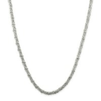 Bijeli sterling srebrni lanac vizantijski u maštovitoj ogrlici