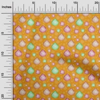Onuone pamuk fleta žuta tkanina okeanska akvarela morska kokorna školjka tkanina za šivanje tiskane