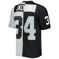 Muški Mitchell & Ness Bo Jackson Black Silver Las Vegas Raiders Split Legacy replica dres