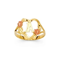 Jewels Lux14k žuta bijela i ruža Three Gold Početno Prsten za prsten od zlata t veličine 7
