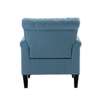 Moderna stolica u sredu, posteljina tkanina tapacirana tapecirana gumba za tapaciranje leđa, tapacirana