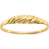 14k žuto zlato teksturiran prsten od pukotina napravljen u Sjedinjenim Državama R544