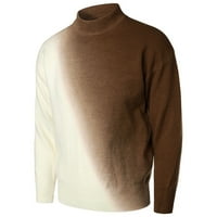 Muški džemper prevelizirani pulover pulover casual turtleneck muns kardigan džemper kafa l