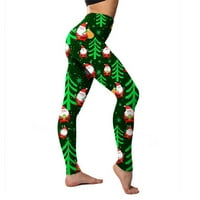 Umitay ženski sportovi casual božićni digitalni print rastezljive mršave telesne hlače za žene za žene