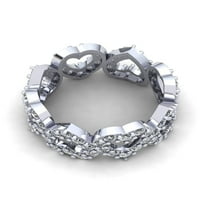 Prirodno 1.45ct okrugli rez dijamant naizmjenično srce ženska godišnjica vjenčana vječna bend prstenasto