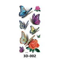 Leptir Privremene tetovaže 3D naljepnice Tetovaže leptiri i cvijeće Privremene tetovaže naljepnice Šarene