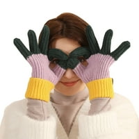 Haxmnou Žene Ležerne prilike sanjegnene plišane rukavice sa punim prstima Zimske tople rukavice