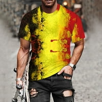 Muški pograni košulje opušteno fit 3D modni digitalni tisak kratki rukav casual majica za kratke majice,