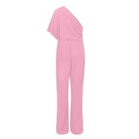 Cuoff kombinezoni za ženske bankete haljine Kombinezone viseći vrat pantalone ružičaste 2x