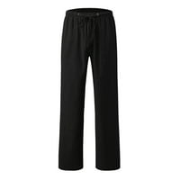 Plus size Ženske hlače zazor Žene casual solid u boji Modni džep Elastični struk ravne hlače bljeskalice