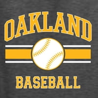 Wild Bobby Grad Oakland Baseball Fantasy Fan Sports Muška majica, Heather Black, XX-Large