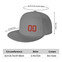 Douzhe ravna podrumska kapa snapback šešir, broj kuglice otisci podesive sive bejzbol kapa za odrasle