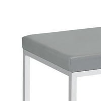 Tanity stolica sa sjedištem od kože i cevastim okvirom, sivim - Saltoro Sherpi