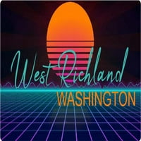 West Richland Washington Vinil Decal Stiker Retro Neon Dizajn