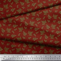 Tkanina Soimoi crvena pamučna patka Mimoza Pudica lišće odštampano tkaninu širine dvorišta