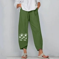 Fartey ženske pamučne pantalone za pamučne pakete Grafički grafički jesenski sportski pantaloni sa džepovima