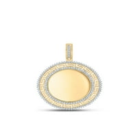 Macey Worldwide Nakit 10k žuti zlatni mens dijamantski krug šarm Privjesak CTW