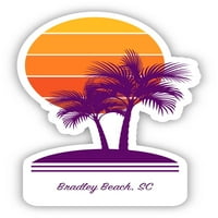 Bradley Beach Južna Karolina Suvenir Vinil naljepnica naljepnica dlan dizajn