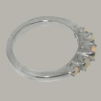 Britanci izrađeni zapanjujući 10k bijeli zlatni prirodni Opal ženski prsten - veličine opcija - veličine