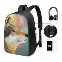 Vodeni vučji ruksak za školu izdržljive velike kapacitete Travel College backpack sa USB priključkom