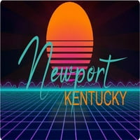 Newport Kentucky Vinil Decal Stiker Retro Neon Dizajn