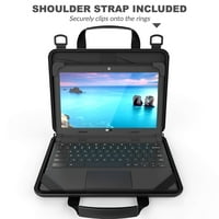 Torbica za prijenos računala Chromebook sa torbicom i ramenom crnom bojom