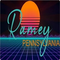 Ramey Pennsylvania Vinil Decal Stiker Retro Neon Dizajn