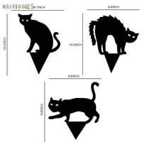 Badpiggies crna mačka silueta dvorišni znakovi sa udjelom, Halloween zastrašuju se vanjski ukras za