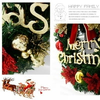 Božićni vence, božićna vrata Viseći umjetni vijenac vijenca sa kuglice zvona Bock zvijezda za božićne