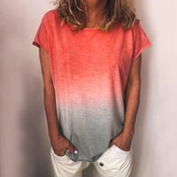 Košulje za žene Trendy grafički tee Ležerne prilike gradijentne boje s kratkim rukavima tunik, ljetni