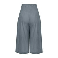 Pntutb Najbolje ženske hlače izgubljene široke pantalone za noge visoke struke ravne hlače