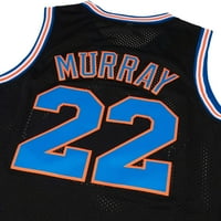 -Dobrojive košarkaškog dresa Bill Murray svemirski dresi za filmove Bijela crna
