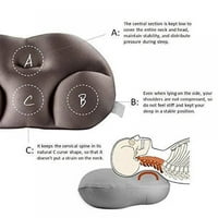 Svi okrugli jastuk za spavanje, ovisnost od dubokog sna 3D ergonomski jastuk, pukotina za pjenu za pranje, mikro zrakoplov jaball jastuk za bol u vratu, bočni pragovi, leđa i leđima