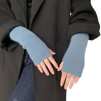 Par ženske rukavice rupa bez prstiju rupa bez prsta zadebljana rastezljiva drži topla vunenu pređu pune