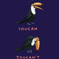 Toucan toucan't juniors ljubičasti grafički tee - dizajn od strane ljudi l