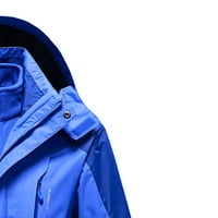 Zimski kaputi za muškarce - Anorak čvrsti anorak kornjače dugih rukava Ležerna jakna puna zip plava