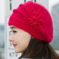 Leylayray Fashion Fashion Women cvjetni pleteni kukičani šešir zima topla kapa beretka