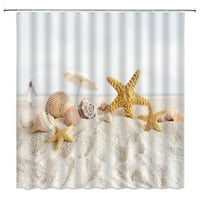 Primorska morska plaža val plaža školjka tuš za zavjese kupaonica kućna dekor zavjesa vodootporna poliesterska