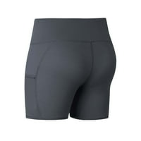 Ženske sportske hlače Ljeto Visoko struk Solid Yoga pantalone Pocket kaiševe Usko rastezanje FIT-a