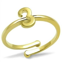 Alamode LO4022- Žene Flash Zlatni mesingani prsten bez kamena u bez kamena - veličine 8
