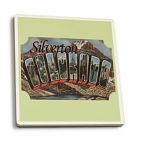 Silverton, Kolorado, velike scene slova, kontura, vintage umjetnička djela