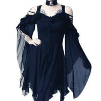 Viikei kratki rukav dress haljina kratkih rukava za žene plus veličine Ženski modni modni tamni u rukavima