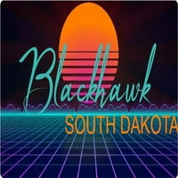 Blackhawk South Dakota Frižider Magnet Retro Neon Dizajn