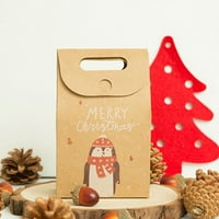 Božićni dekor Vintage Kraft Božićni poklon kutija, zamotana poklon torba ručno omotana bombona