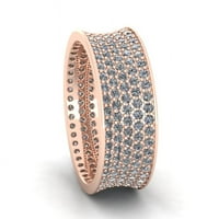 2.5ct okrugli rez prirodni dijamant 5-redni konkavni ženski godišnjica vjenčana vječna prstena za vječnost