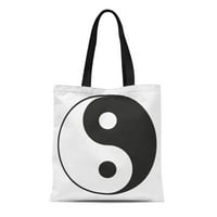 Platno torba ying yin yang za simbol yinyang balans karma potpisuju za višekratnu rame namirnica Torbe