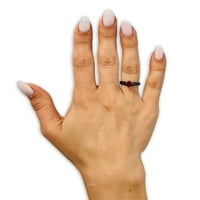 Slijetanje vjenčanog prstena - Ruby Wedding Ring - Angažov prsten - Prsten za pasijans - Gunmetal, 6.25